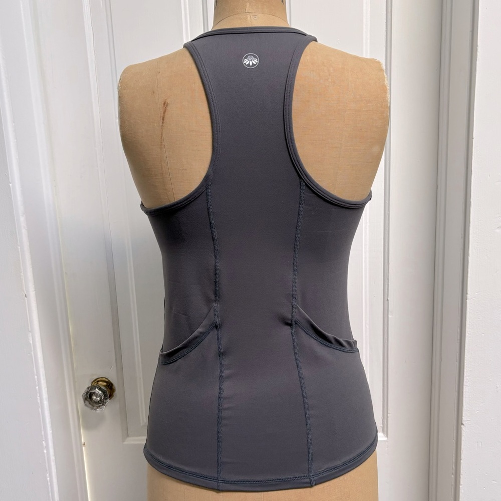 Womens Senita Athletic Wear Gray Workout Biking/ Spinning/ Yoga Tank Top Size M - Picture 3 of 8